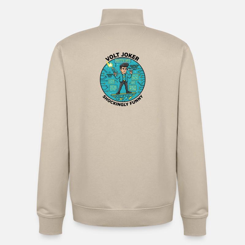 Watt’s Up Electronic Hero - Sweat zippé unisexe en coton bio Stanley/Stella - beige crème