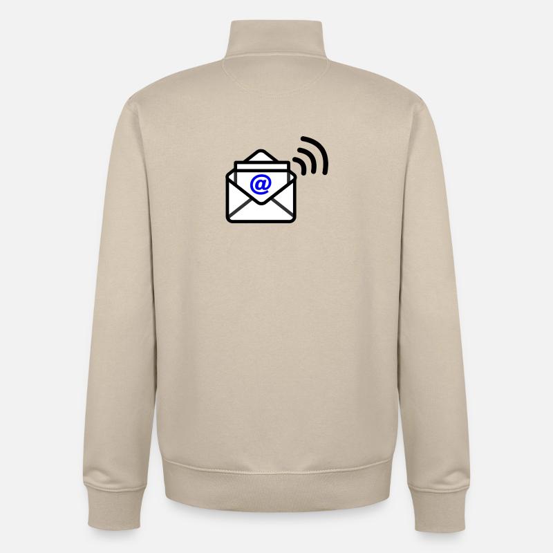 Logo e-mail - Sweat zippé unisexe en coton bio Stanley/Stella - beige crème