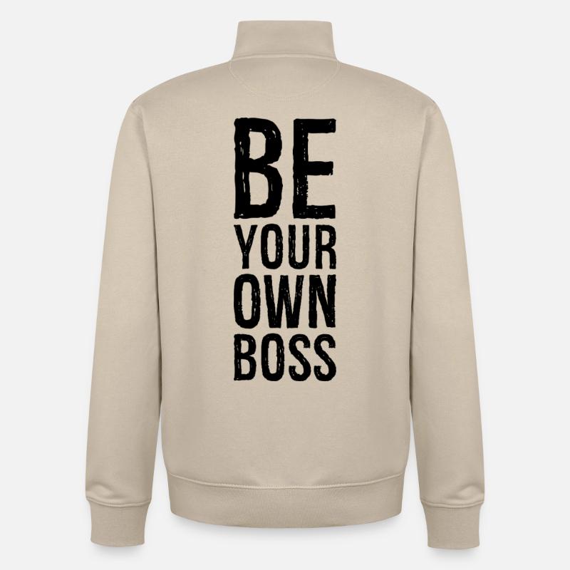 Sei dein Eigener - Unisex Organic Zip Sweatshirt von Stanley/Stella - Cremebeige