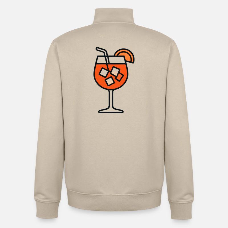 Party Spritz Glas Geschenkidee - Unisex Organic Zip Sweatshirt von Stanley/Stella - Cremebeige