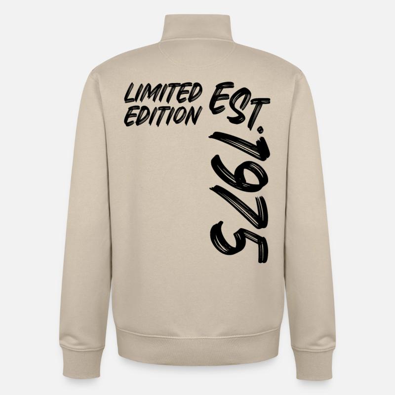 Édition limitée Est. 1975 - Sweat zippé unisexe en coton bio Stanley/Stella - beige crème