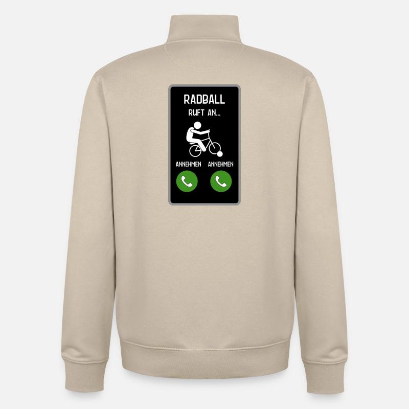 Radball ruft an - Unisex Organic Zip Sweatshirt von Stanley/Stella - Cremebeige