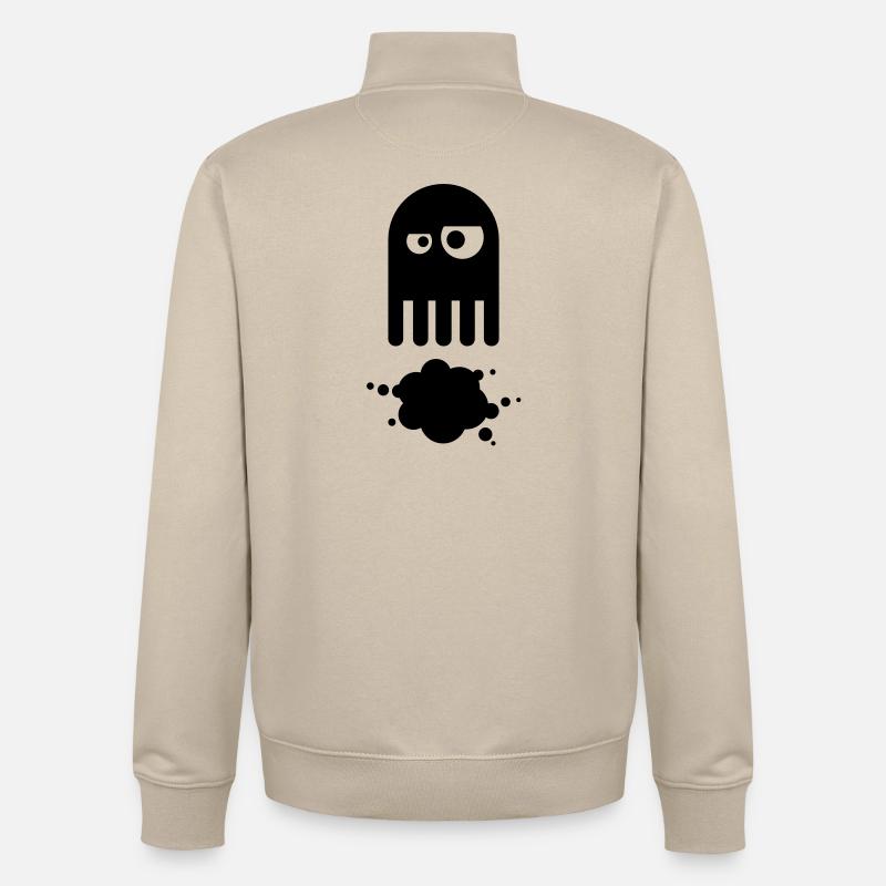 octopus - Sweat zippé unisexe en coton bio Stanley/Stella - beige crème