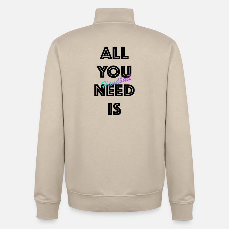 Handball Gradient Script - Unisex Organic Zip Sweatshirt by Stanley/Stella - desert dust