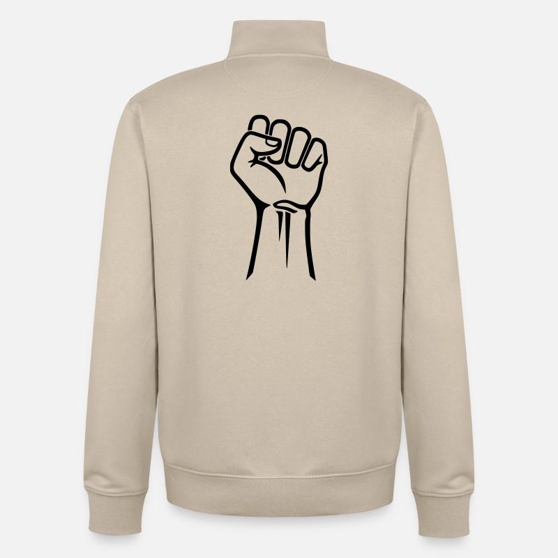 Faust Esquisse Dessin de la Révolution - Sweat zippé unisexe en coton bio Stanley/Stella - beige crème