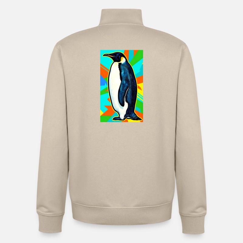 pingouin - Sweat zippé unisexe en coton bio Stanley/Stella - beige crème