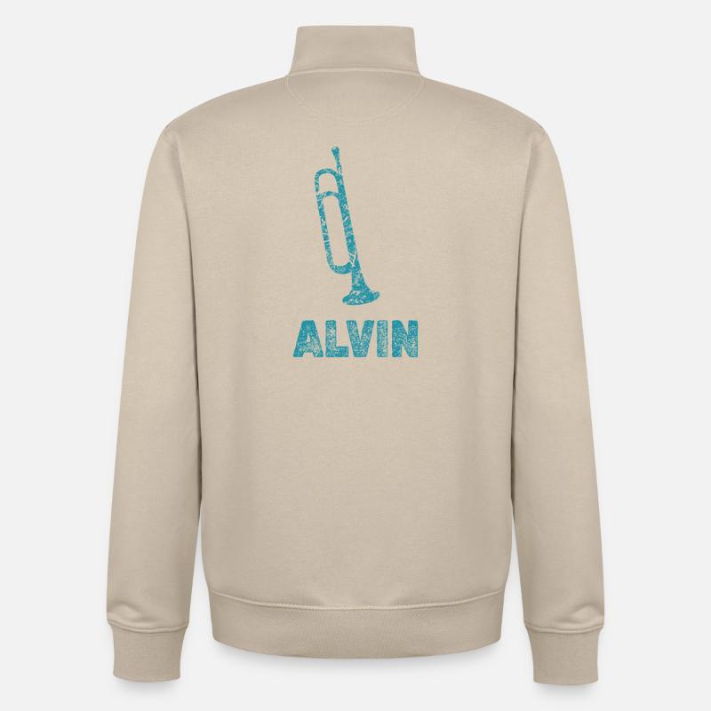 Alvin - Sweat zippé unisexe en coton bio Stanley/Stella - beige crème