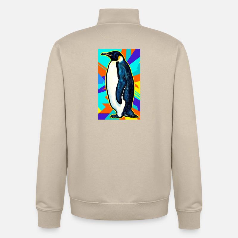 Pinguin - Unisex Organic Zip Sweatshirt von Stanley/Stella - Cremebeige