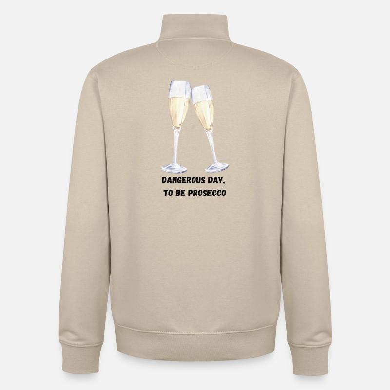 Prosecco Gläser - Unisex Organic Zip Sweatshirt von Stanley/Stella - Cremebeige