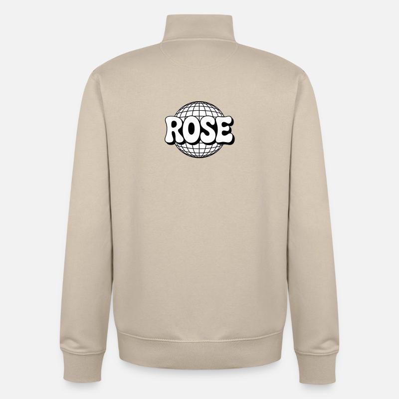 Rosa Disco-Kugel - Unisex Organic Zip Sweatshirt von Stanley/Stella - Cremebeige