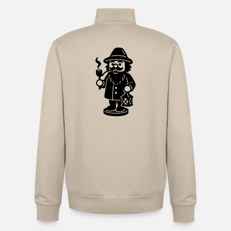Räuchermännchen - Unisex Organic Zip Sweatshirt von Stanley/Stella - Cremebeige