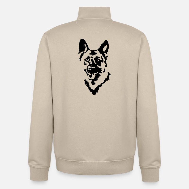 Schäferhund - Unisex Organic Zip Sweatshirt von Stanley/Stella - Cremebeige