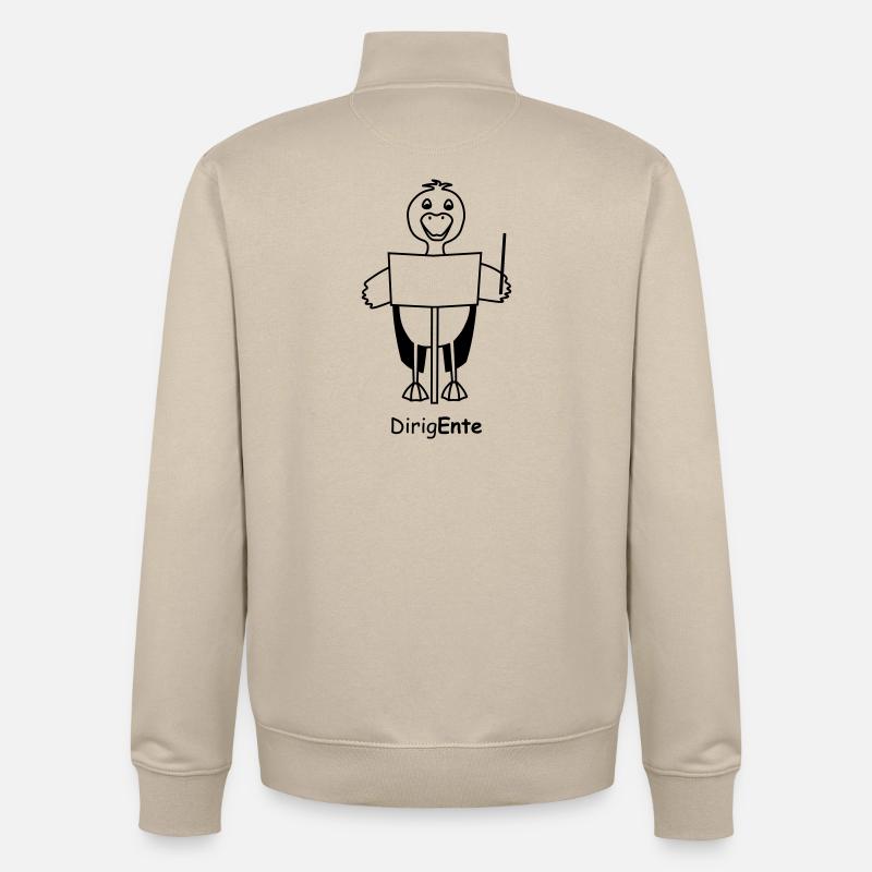 TIB_DirigEnte - Unisex Organic Zip Sweatshirt von Stanley/Stella - Cremebeige