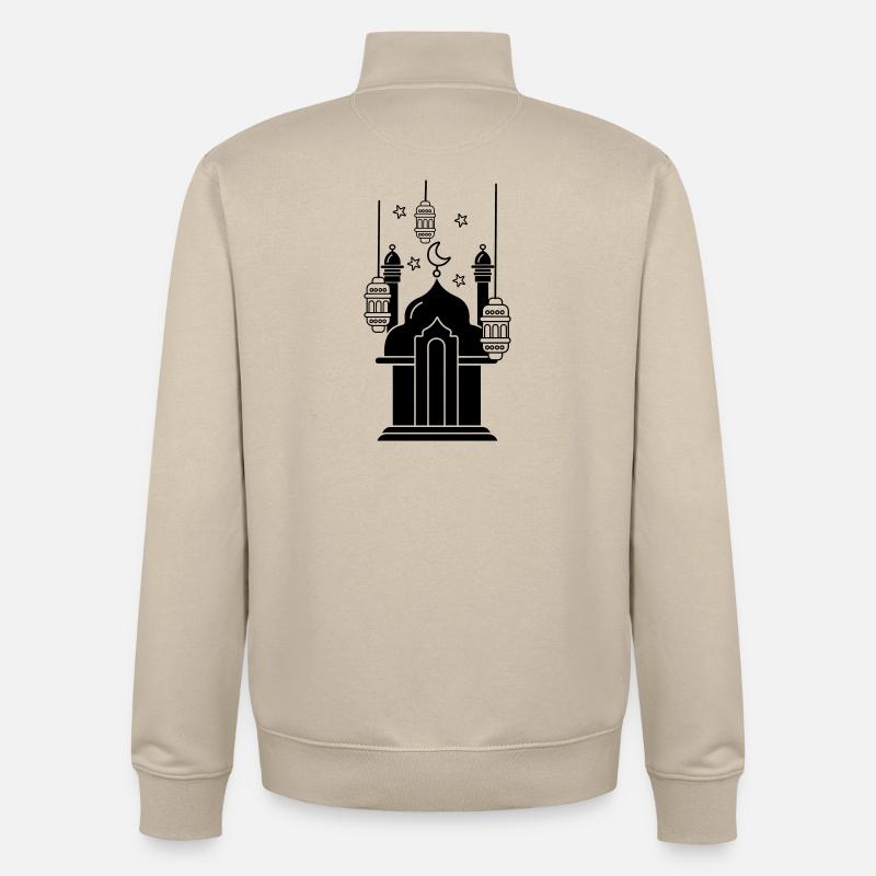 Moschee Lichter und Sterne - Unisex Organic Zip Sweatshirt von Stanley/Stella - Cremebeige