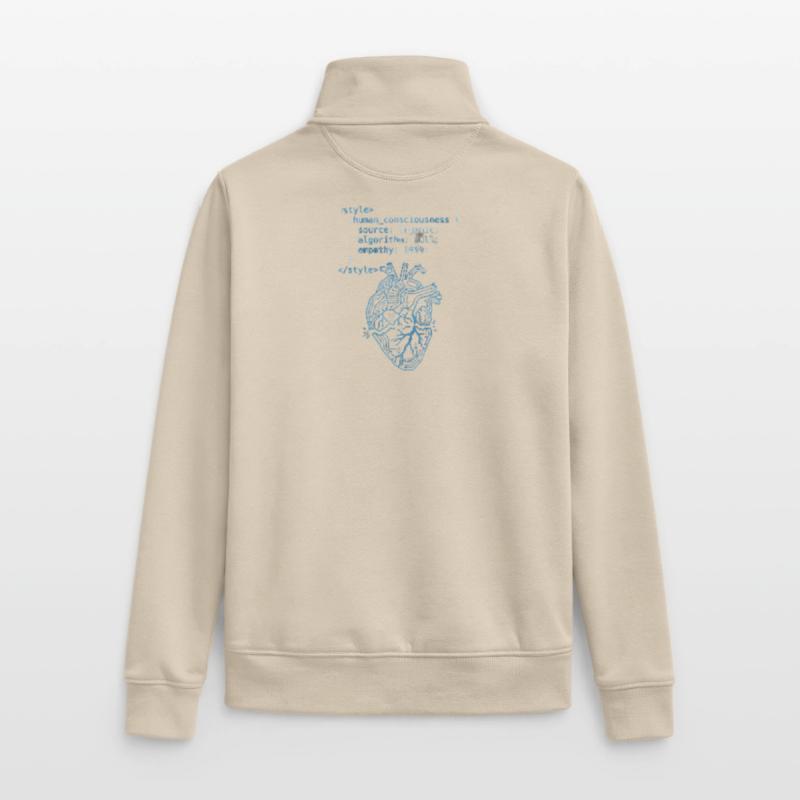 Programmer Heart CSS Code - Tech & Empathy Art Unisex Organic Zip Sweatshirt by Stanley/Stella
