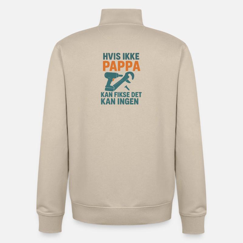 Memory Design with Tools Motif - Unisex Organic Zip Sweatshirt by Stanley/Stella - desert dust