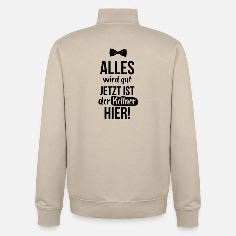 KELLNER: Alles Wird Gut - Unisex Organic Zip Sweatshirt von Stanley/Stella - Cremebeige