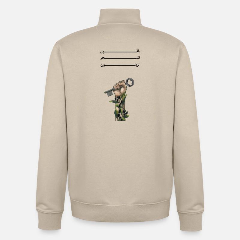 Solid like Oliven trees - Unisex Organic Zip Sweatshirt von Stanley/Stella - Cremebeige