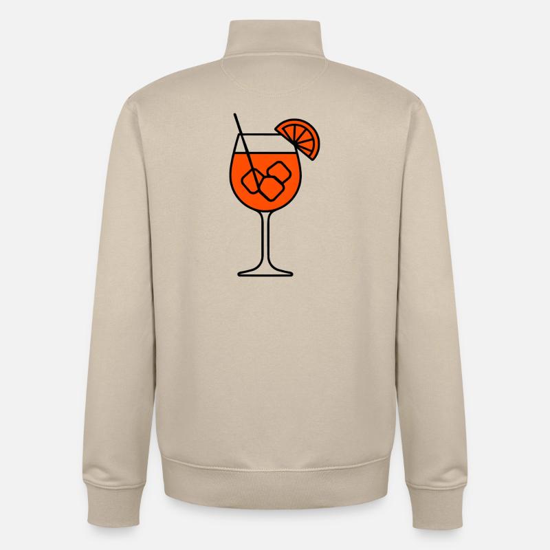 Party Spritz Glas Geschenkidee - Unisex Organic Zip Sweatshirt von Stanley/Stella - Cremebeige