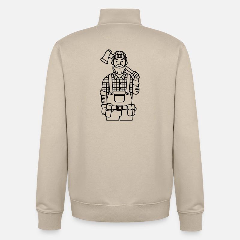 Forester - Sweat zippé unisexe en coton bio Stanley/Stella - beige crème