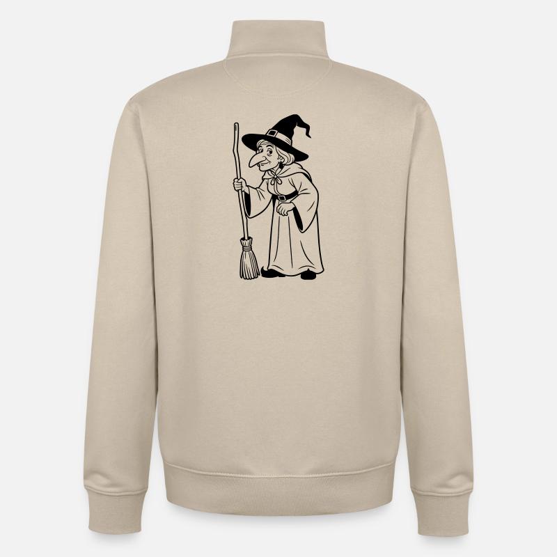 witch - Unisex Organic Zip Sweatshirt by Stanley/Stella - desert dust