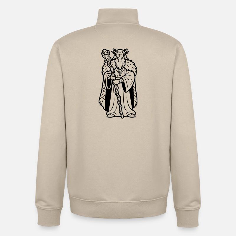 Druide - Unisex Organic Zip Sweatshirt von Stanley/Stella - Cremebeige