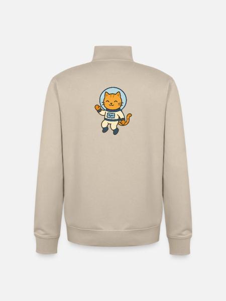 Astrocat - Unisex Organic Zip Sweatshirt by Stanley/Stella - desert dust