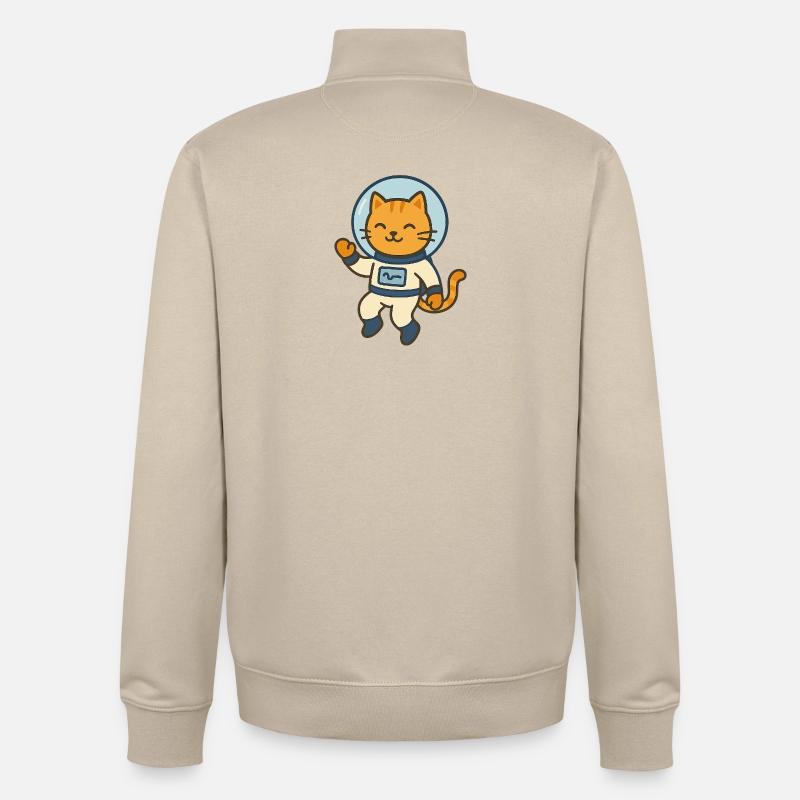 Astrocat - Unisex Organic Zip Sweatshirt by Stanley/Stella - desert dust
