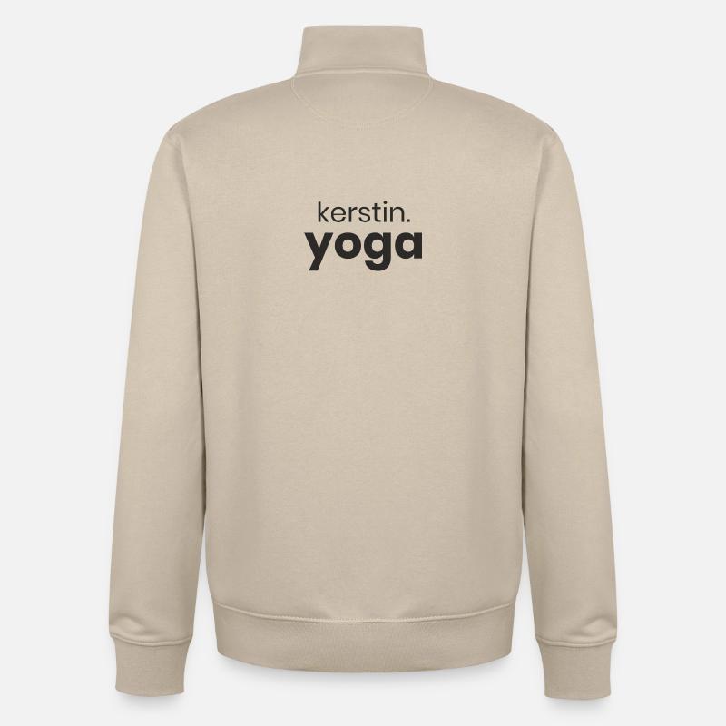 kerstin.yoga - Sweat zippé unisexe en coton bio Stanley/Stella - beige crème