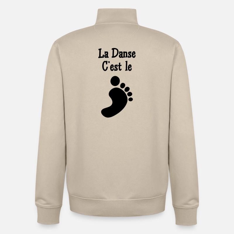 La danse c’est le pied - Sweat zippé unisexe en coton bio Stanley/Stella - beige crème