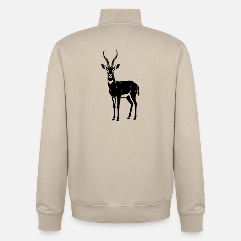 Antilope - Unisex Organic Zip Sweatshirt von Stanley/Stella - Cremebeige