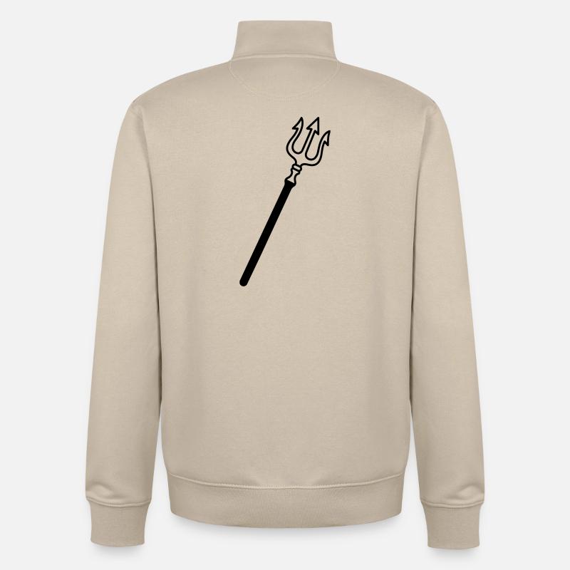 trident - Sweat zippé unisexe en coton bio Stanley/Stella - beige crème