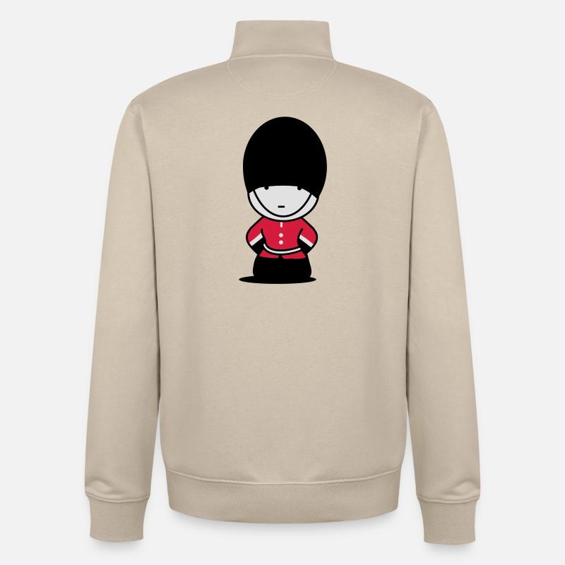 Une garde royale à Londres - Sweat zippé unisexe en coton bio Stanley/Stella - beige crème