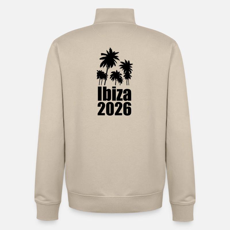 Ibiza 2026 - Unisex Organic Zip Sweatshirt von Stanley/Stella - Cremebeige