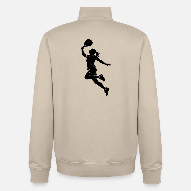 Femme smash padel - Sweat zippé unisexe en coton bio Stanley/Stella - beige crème