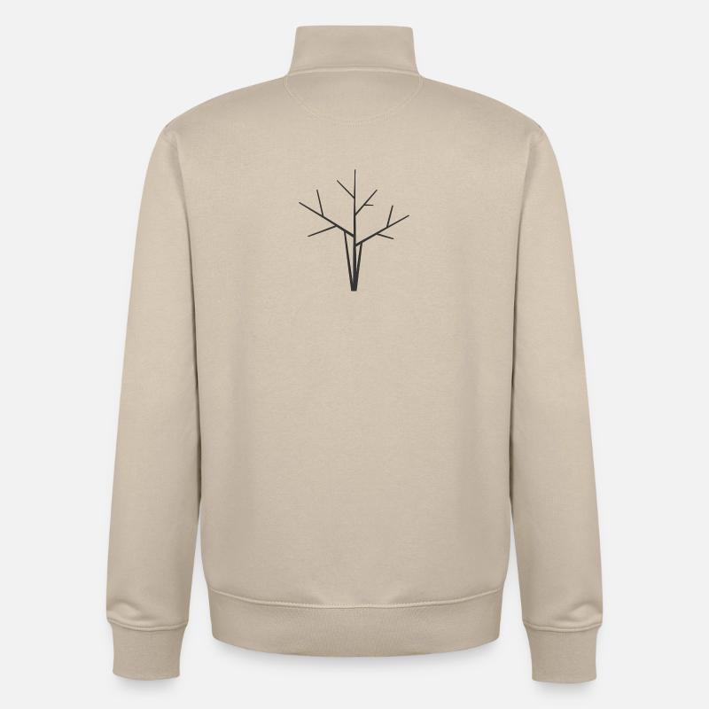 Tree abstract - Unisex Organic Zip Sweatshirt by Stanley/Stella - desert dust