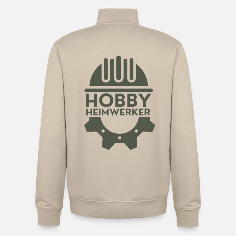 DIY Master – Proud DIY Design - Sweat zippé unisexe en coton bio Stanley/Stella - beige crème