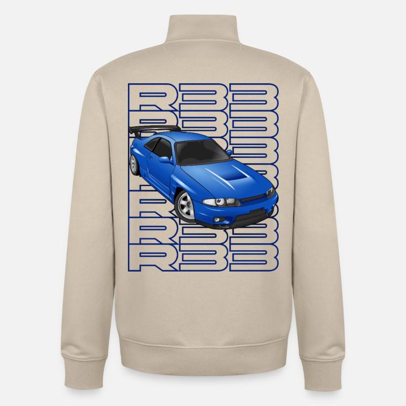JDM Auto R33 - Unisex Organic Zip Sweatshirt von Stanley/Stella - Cremebeige