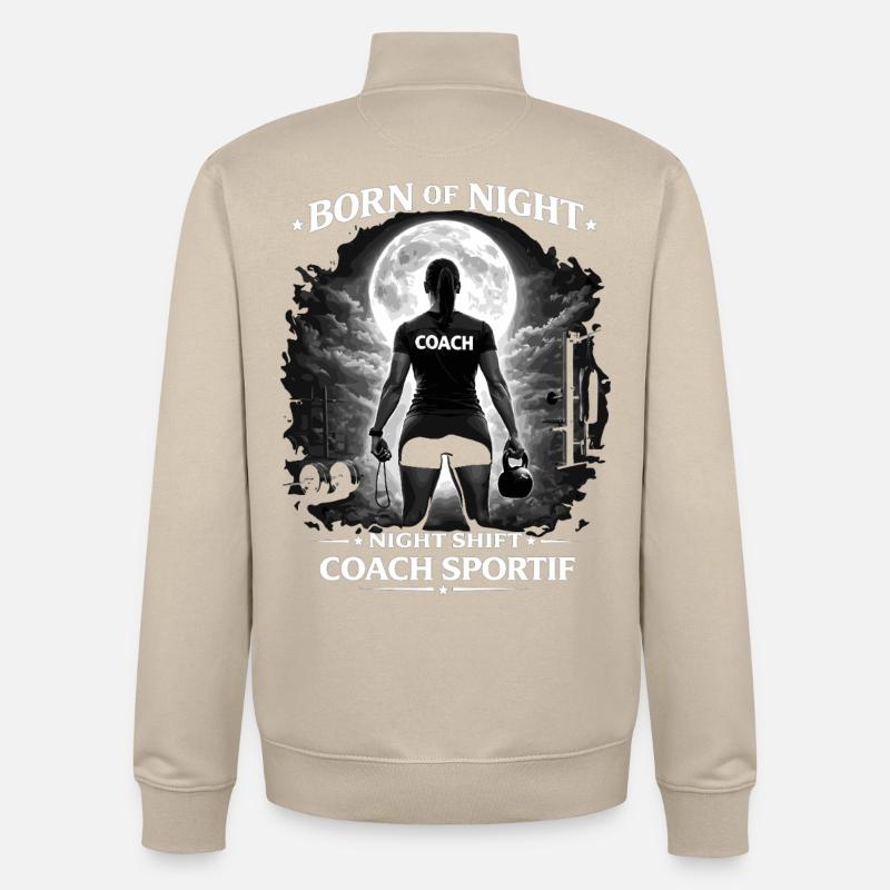 Night Shift Coach Sportif - Unisex Organic Zip Sweatshirt by Stanley/Stella - desert dust