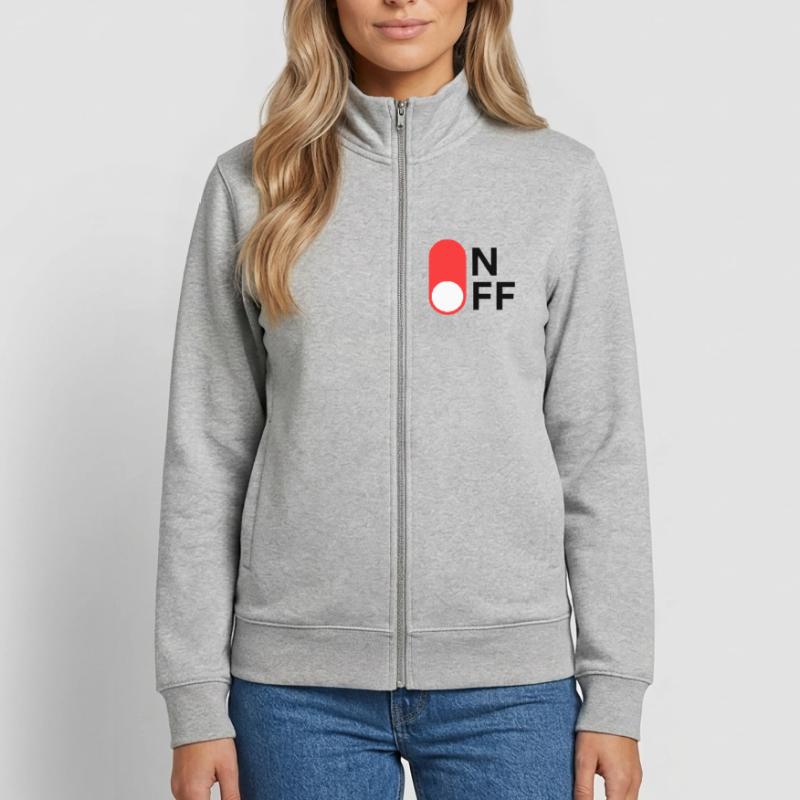 ON/OFF mode Unisex Organic Zip Sweatshirt by Stanley/Stella