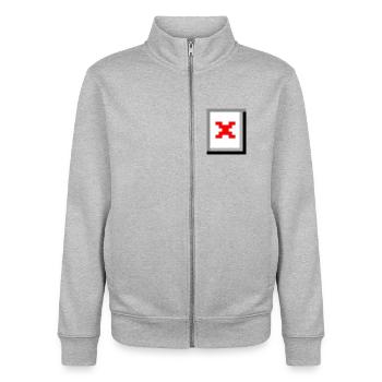 Missing Image – File Not Found - Unisex Organic Zip Sweatshirt von Stanley/Stella - Grau meliert - Vorne - AI Model Female 172 light (172cm) & AI Model Male 185 light (185cm)