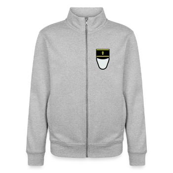 Gendarme Képi G.M. (Mobile Constable) - Unisex Organic Zip Sweatshirt by Stanley/Stella - heather grey - Front - AI Model Female 172 light (172cm) & AI Model Male 185 light (185cm)