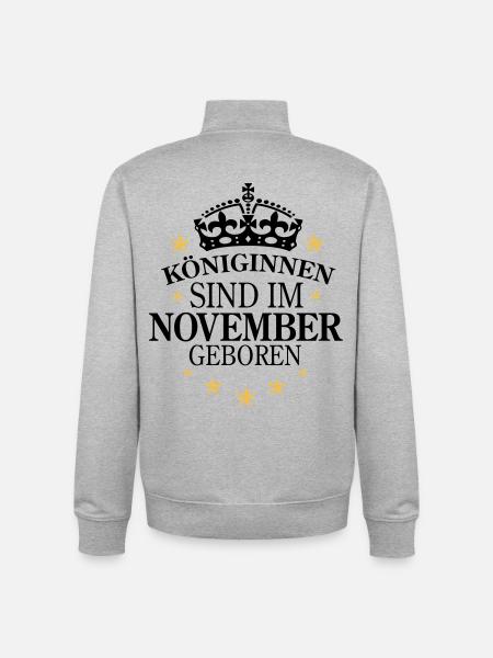 Königinnen November - Unisex Organic Zip Sweatshirt von Stanley/Stella - Grau meliert