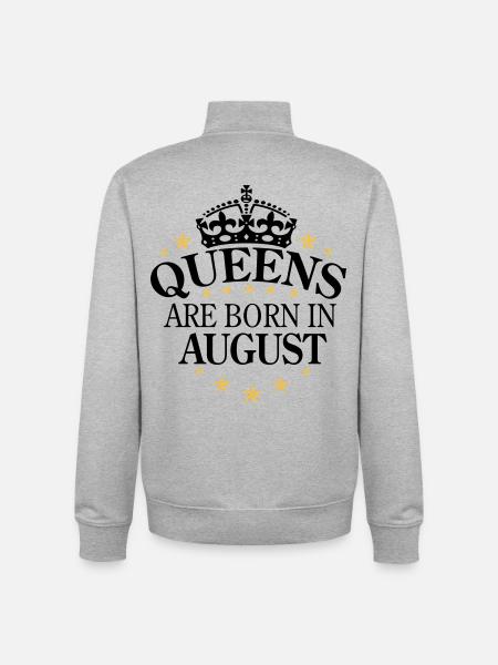Queens August - Unisex Organic Zip Sweatshirt by Stanley/Stella - heather grey