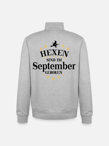 Witches September - Unisex Organic Zip Sweatshirt by Stanley/Stella - heather grey