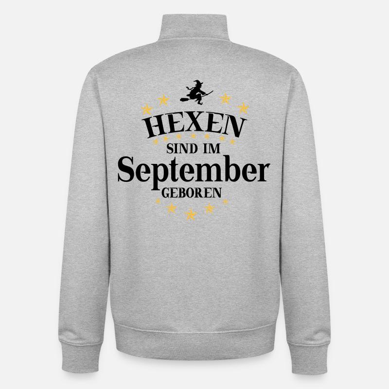 Witches September - Unisex Organic Zip Sweatshirt by Stanley/Stella - heather grey