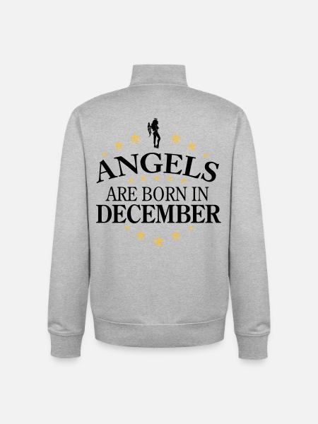 Angels December - Unisex Organic Zip Sweatshirt von Stanley/Stella - Grau meliert