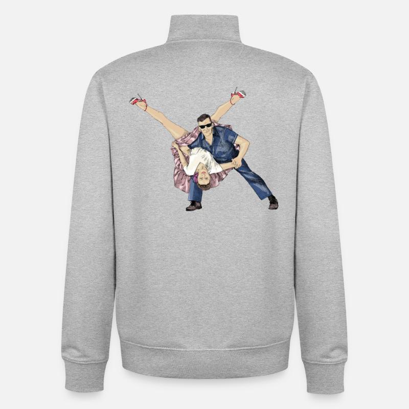 Rock and Roll - Sweat zippé unisexe en coton bio Stanley/Stella - gris chiné