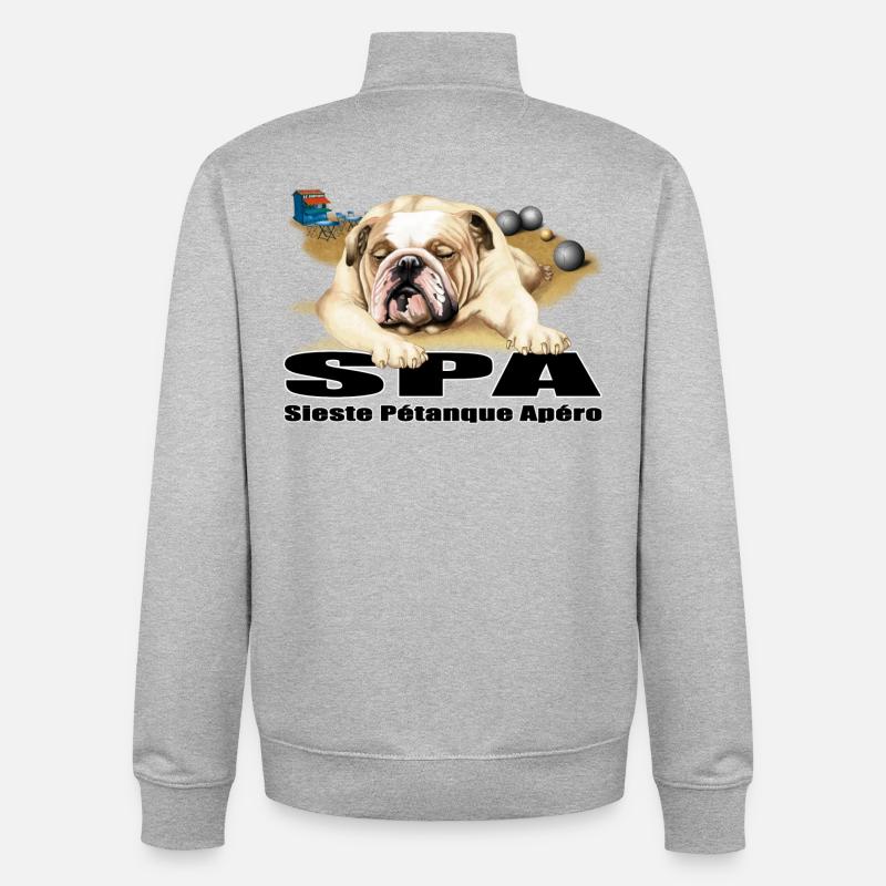 SPA Snooze Aperitif Schalen - Unisex Organic Zip Sweatshirt von Stanley/Stella - Grau meliert