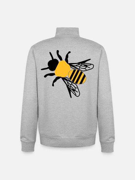 Biene klein - Unisex Organic Zip Sweatshirt von Stanley/Stella - Grau meliert